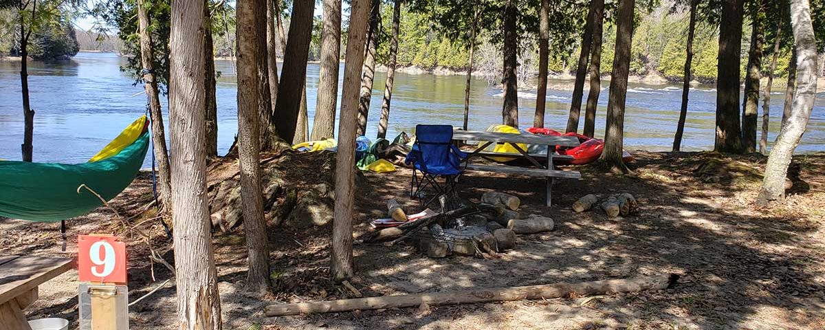 Riverside Camping at the Take Out Ottawa River